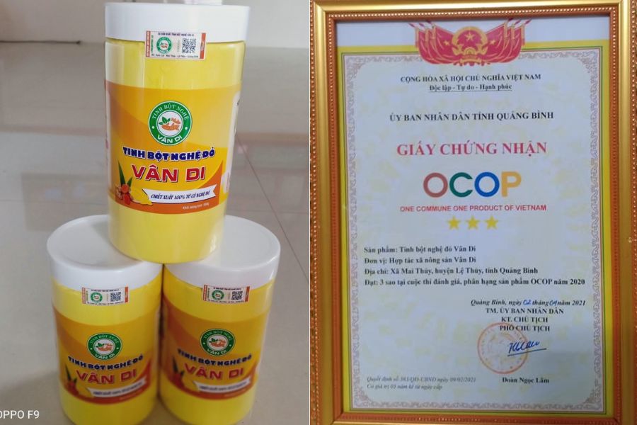 Mua tinh bột nghệ đỏ Vân Di hàng chính gốc tại Đặc Sản Quảng Bình